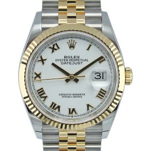 Rolex Datejust 36mm 126233 Jubilee Bracelet White Roman Numeral Dial