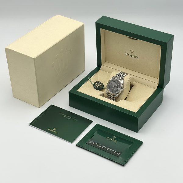 rolex datejust 41 wimbledon box and papers