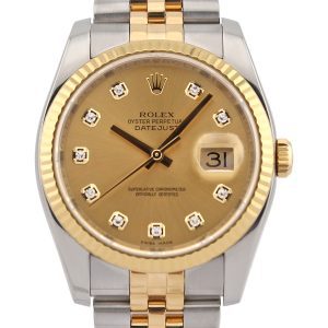 Rolex Datejust 36 116233 Champagne Diamond Dial