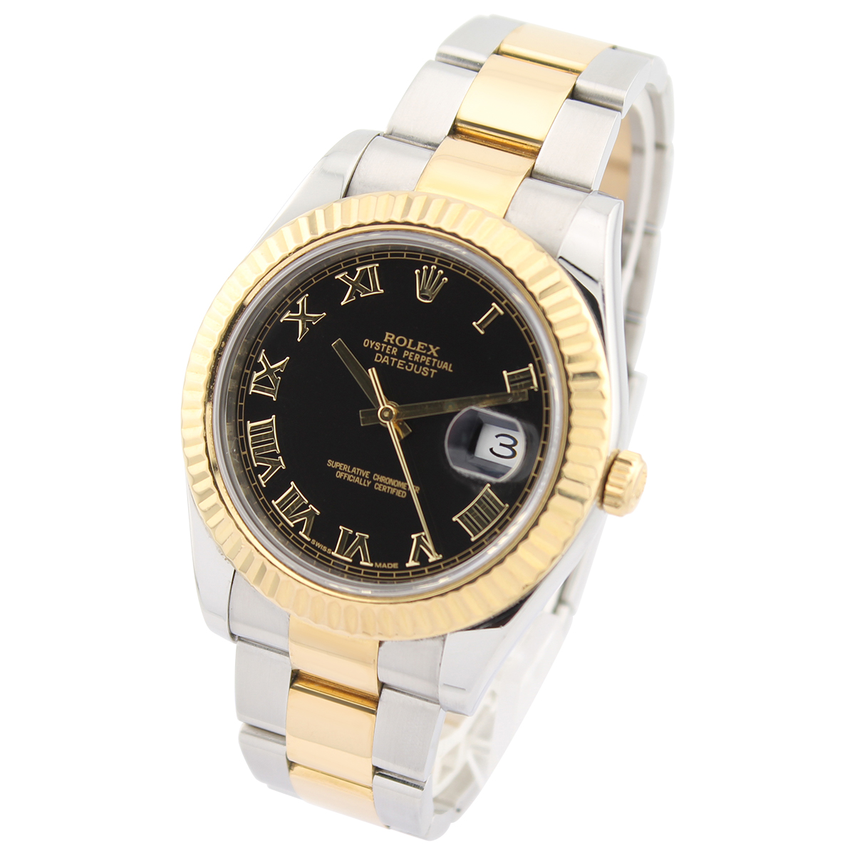 Datejust II 116333 (Black Roman Numeral Dial)