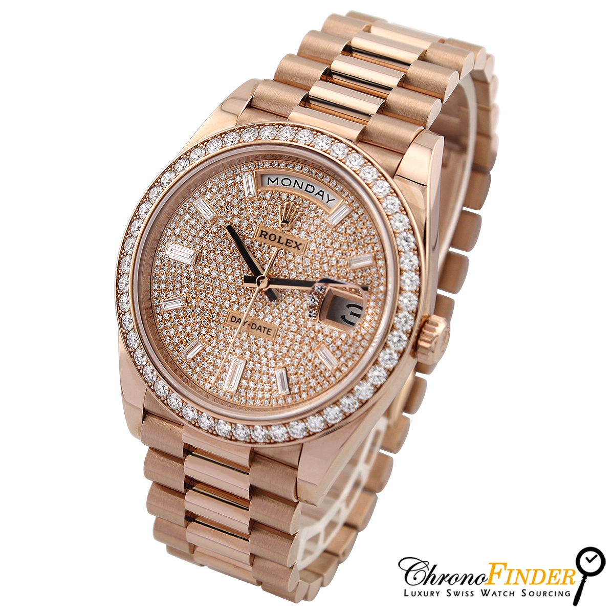 Day-Date 40 228345RBR (Pavé Diamond Dial)