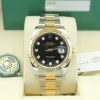 Rolex Datejust 41 126333 Black Diamond Dial front view in box