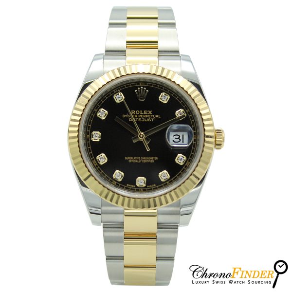 Rolex Datejust 41 126333 Black Diamond Dial front view