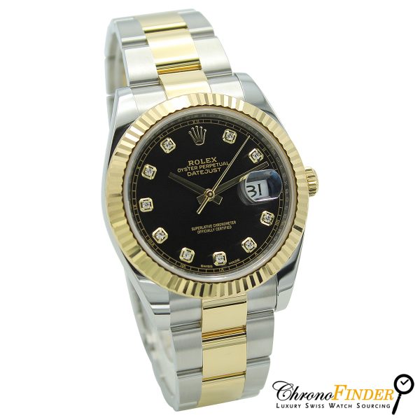 Rolex Datejust 41 126333 Black Diamond Dial left side view