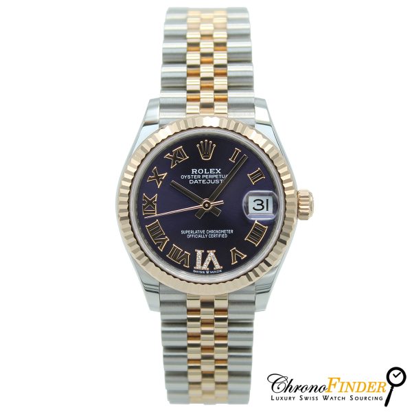 ROLEX-DATEJUST-31-278271-PURPLE-ROMAN-NUMERAL-DIAMOND-6-JUBILEE-STEEL-ROSE-WATCH-1_logo