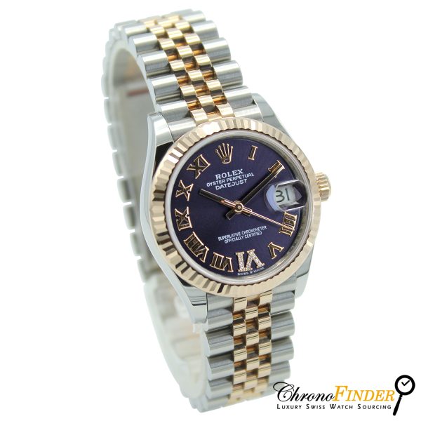 ROLEX-DATEJUST-31-278271-PURPLE-ROMAN-NUMERAL-DIAMOND-6-JUBILEE-STEEL-ROSE-WATCH-3_logo