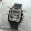Cartier Santos 100 Midi 2878 (Custom PVD Case & Diamond Bezel right side view in box