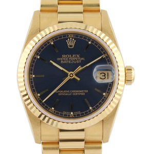 Rolex Datejust 31 68278 Midi Yellow Gold Presidential Close Up