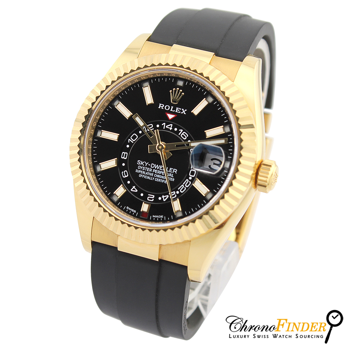 Sky-Dweller 326238 (Black Dial) Oysterflex