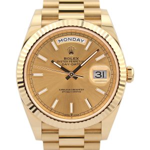 Rolex Day-Date 40 228238 Champagne Baton Dial