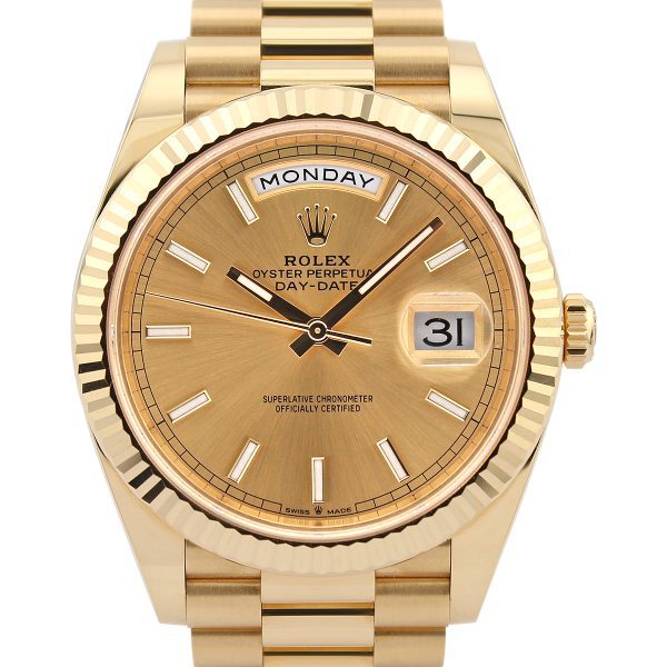 Rolex Day-Date 40 228238 Champagne Baton Dial